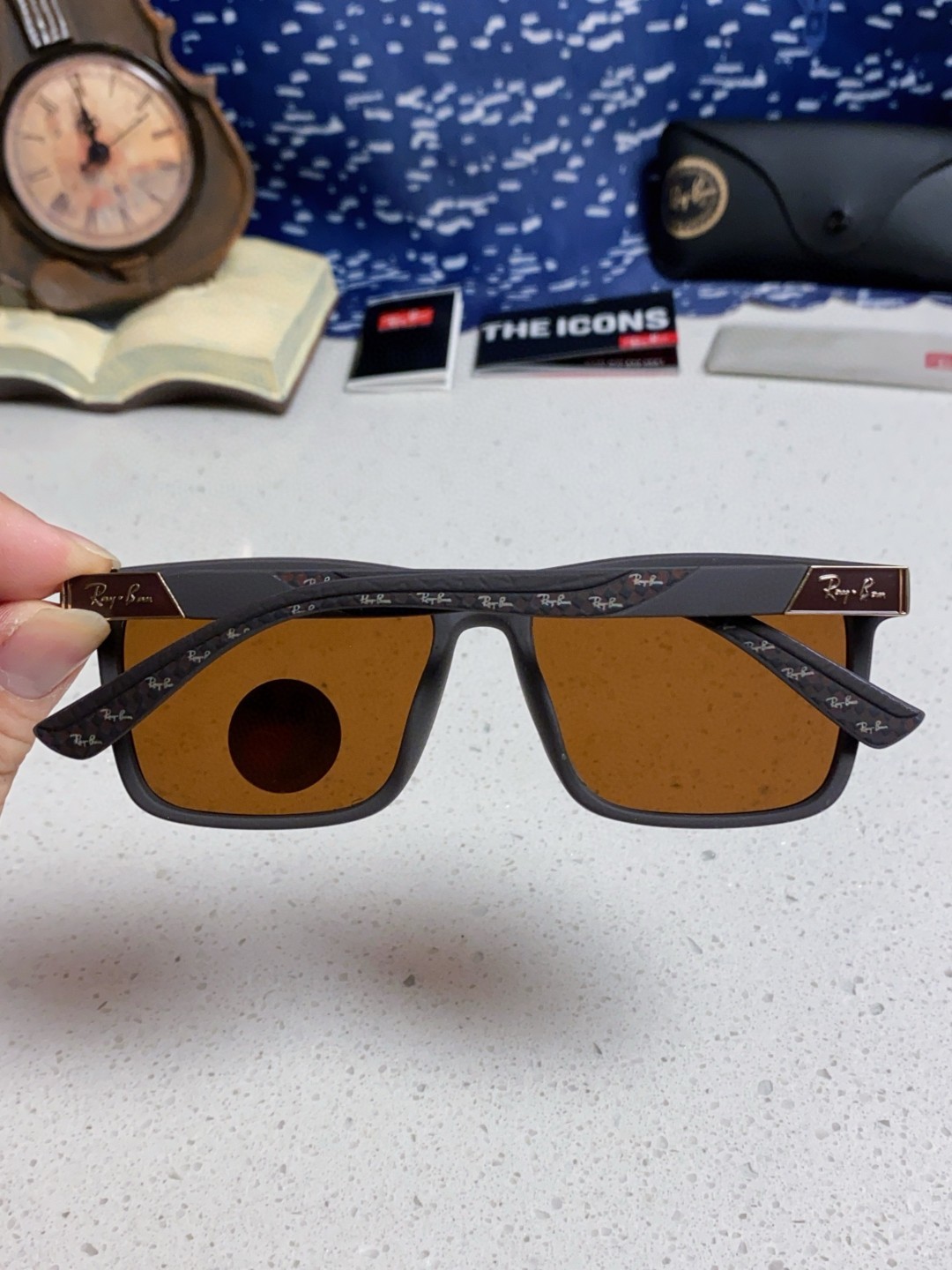 RayBan雷朋 2025新款太阳镜方形时尚复古男士开车防晒墨镜 RB69030 Size:60口15-