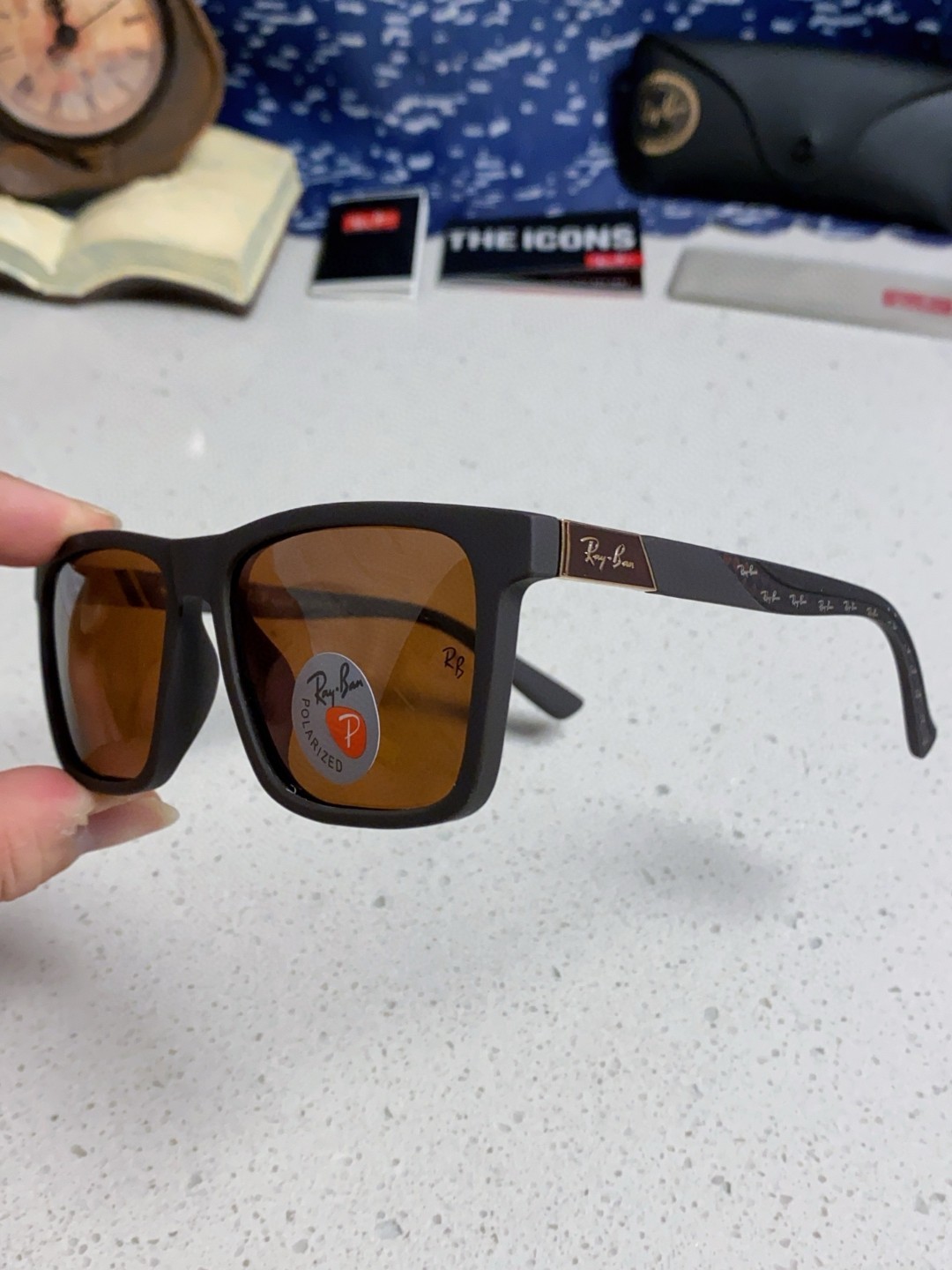 RayBan雷朋 2025新款太阳镜方形时尚复古男士开车防晒墨镜 RB69030 Size:60口15-