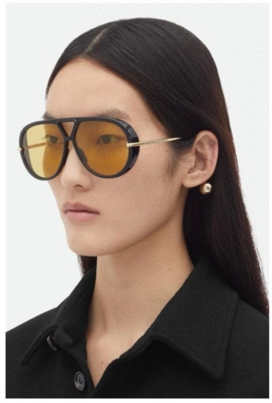 BottegaVeneta宝缇嘉 2025款欧美奢华女男大框遮脸飞行员太阳眼欧洲站博主开车蛤蟆墨镜 BV