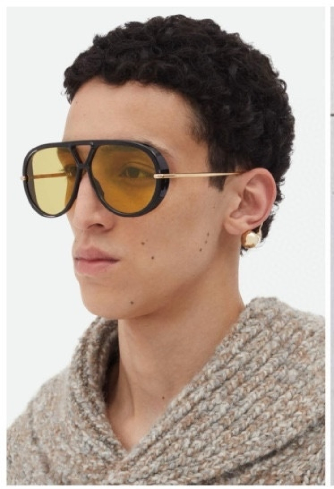 BottegaVeneta宝缇嘉 2025款欧美奢华女男大框遮脸飞行员太阳眼欧洲站博主开车蛤蟆墨镜 BV