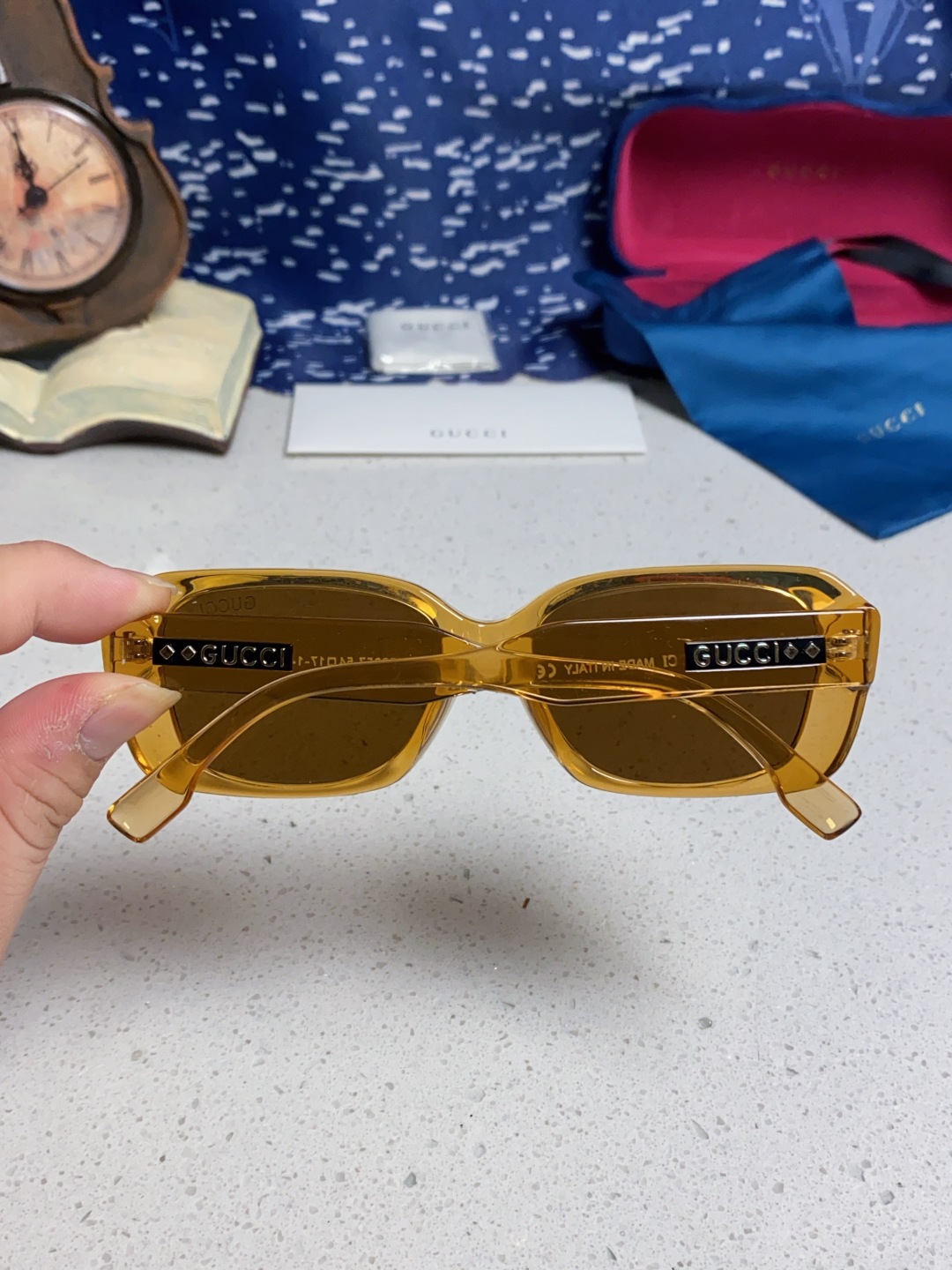 Gucci古奇 2025新款欧美墨镜男女倪妮方形时尚韩版防紫外线复古辣妹高颜值显瘦太阳镜