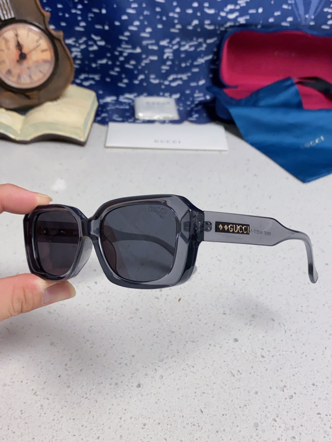 Gucci古奇 2025新款欧美墨镜男女倪妮方形时尚韩版防紫外线复古辣妹高颜值显瘦太阳镜