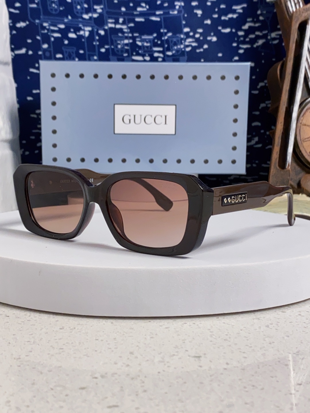 Gucci古奇 2025新款欧美墨镜男女倪妮方形时尚韩版防紫外线复古辣妹高颜值显瘦太阳镜