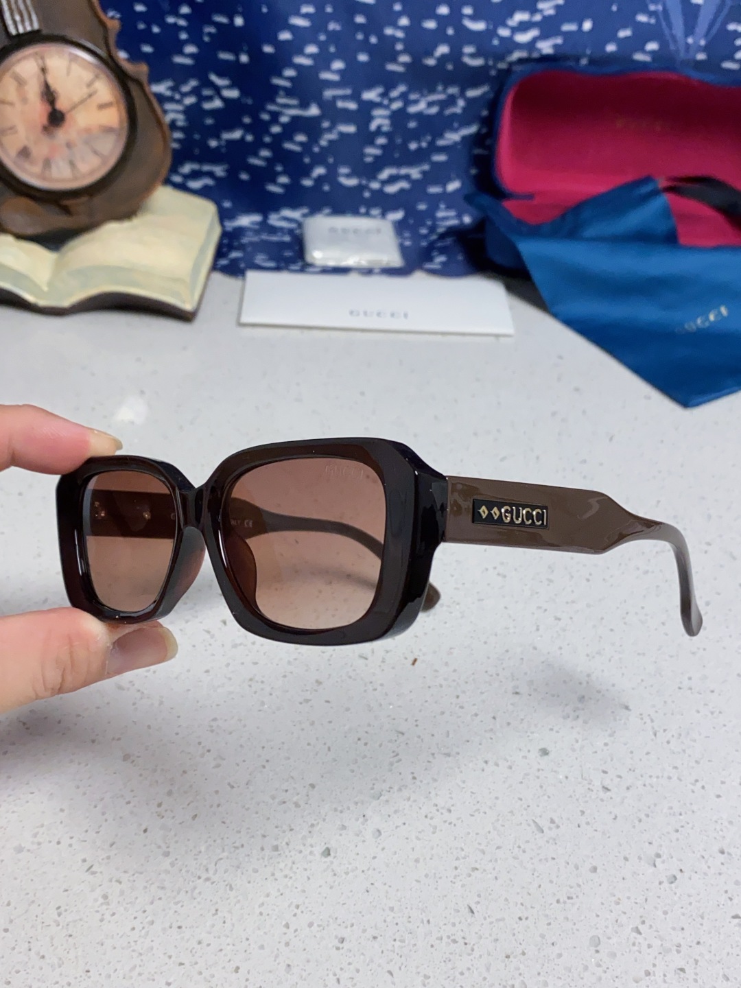 Gucci古奇 2025新款欧美墨镜男女倪妮方形时尚韩版防紫外线复古辣妹高颜值显瘦太阳镜