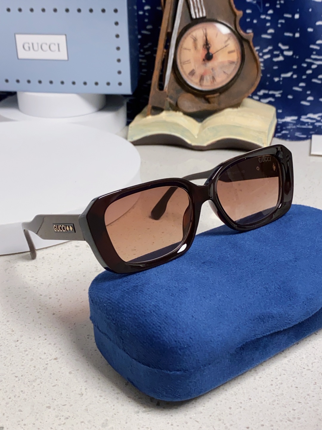 Gucci古奇 2025新款欧美墨镜男女倪妮方形时尚韩版防紫外线复古辣妹高颜值显瘦太阳镜