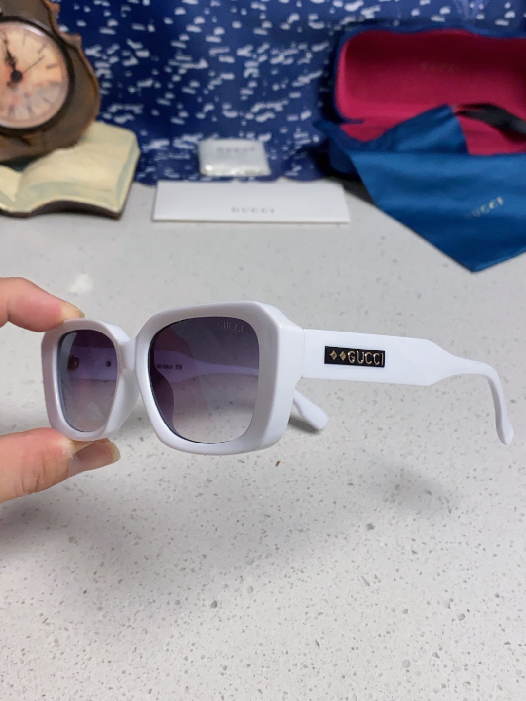 Gucci古奇 2025新款欧美墨镜男女倪妮方形时尚韩版防紫外线复古辣妹高颜值显瘦太阳镜