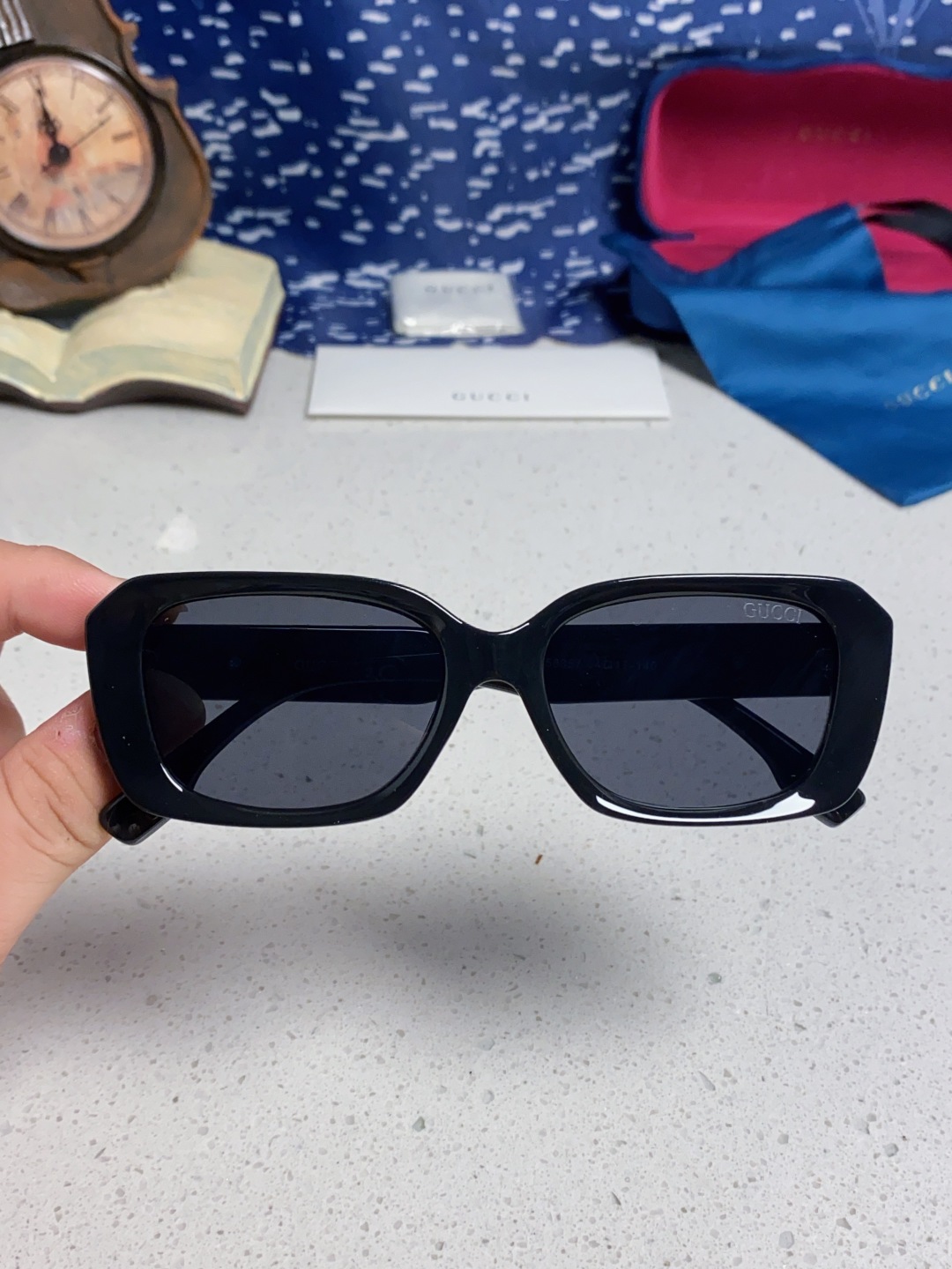 Gucci古奇 2025新款欧美墨镜男女倪妮方形时尚韩版防紫外线复古辣妹高颜值显瘦太阳镜