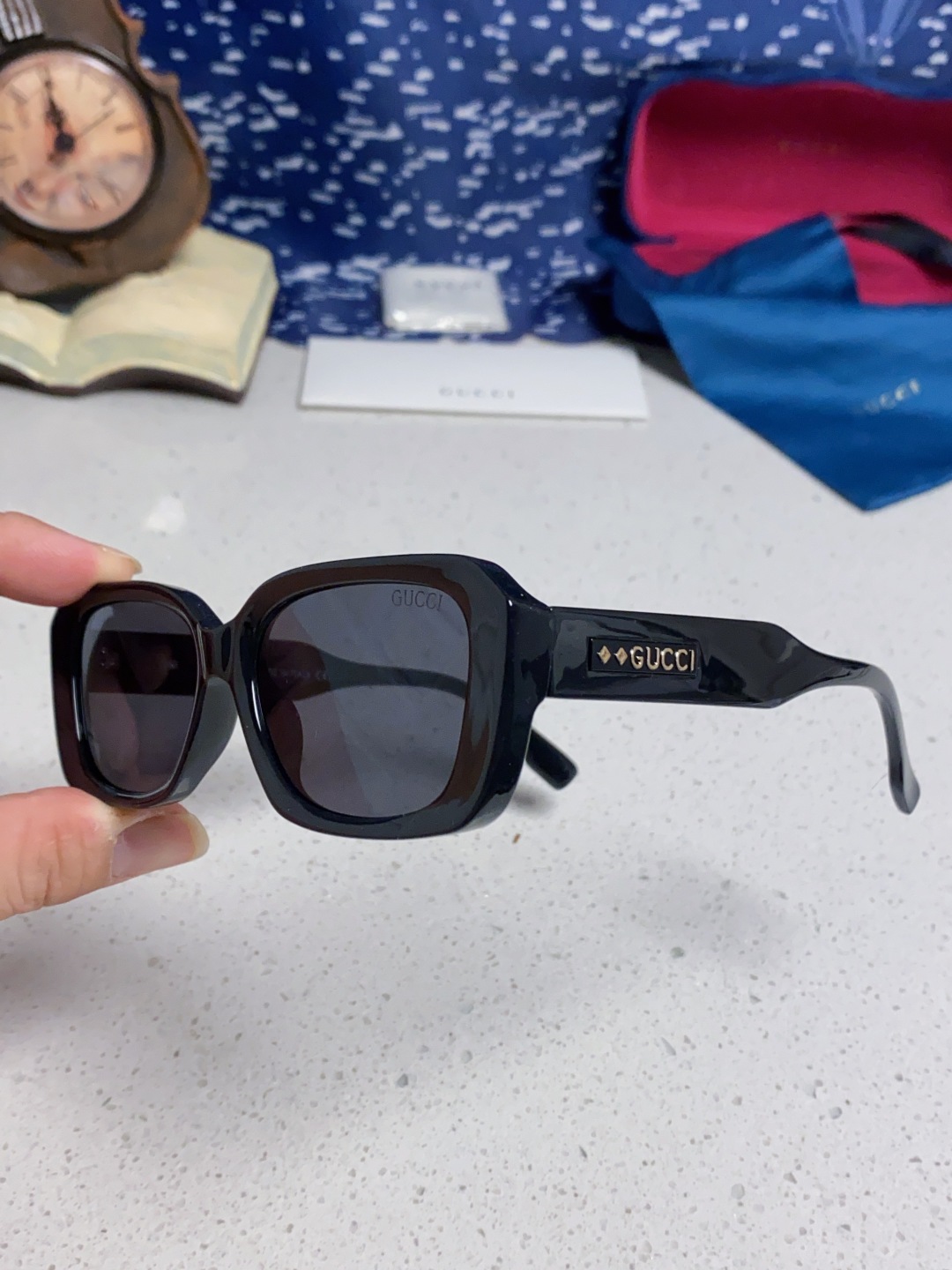 Gucci古奇 2025新款欧美墨镜男女倪妮方形时尚韩版防紫外线复古辣妹高颜值显瘦太阳镜