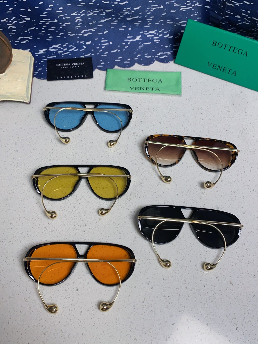 BottegaVeneta宝缇嘉 2025款欧美奢华女男大框遮脸飞行员太阳眼欧洲站博主开车蛤蟆墨镜 BV