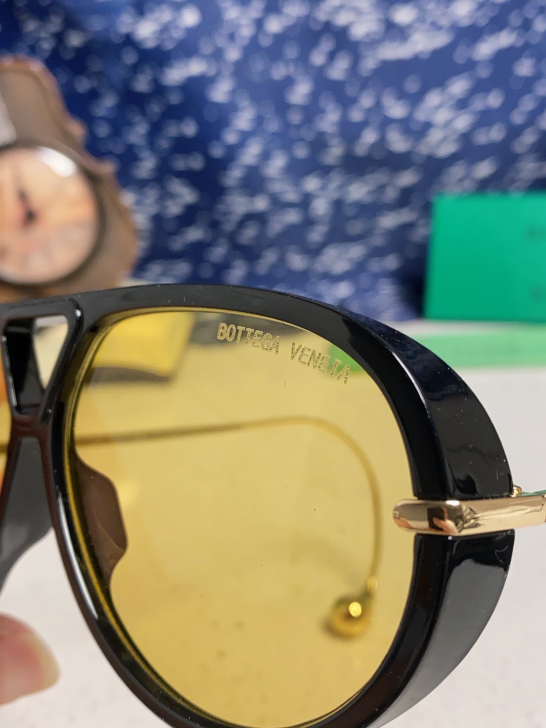 BottegaVeneta宝缇嘉 2025款欧美奢华女男大框遮脸飞行员太阳眼欧洲站博主开车蛤蟆墨镜 BV
