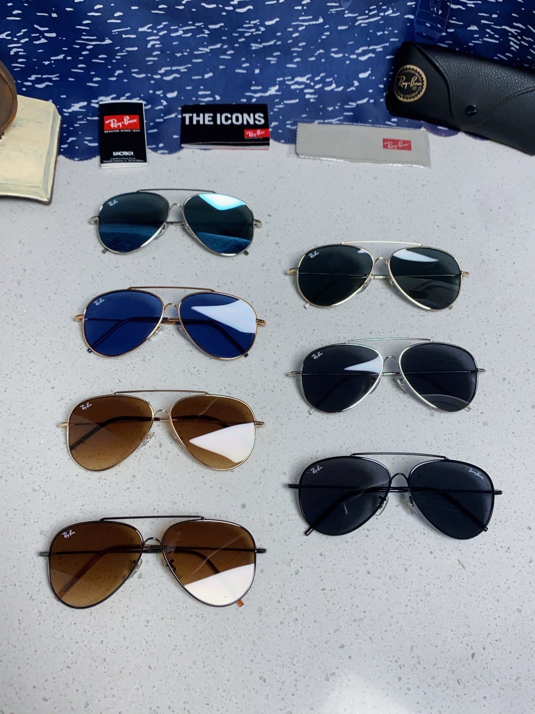 RayBan雷朋 2025成毅同款REVERSE反转系列 凹面镜片 莱尼克拉维茨联名限量版飞行员式墨镜 