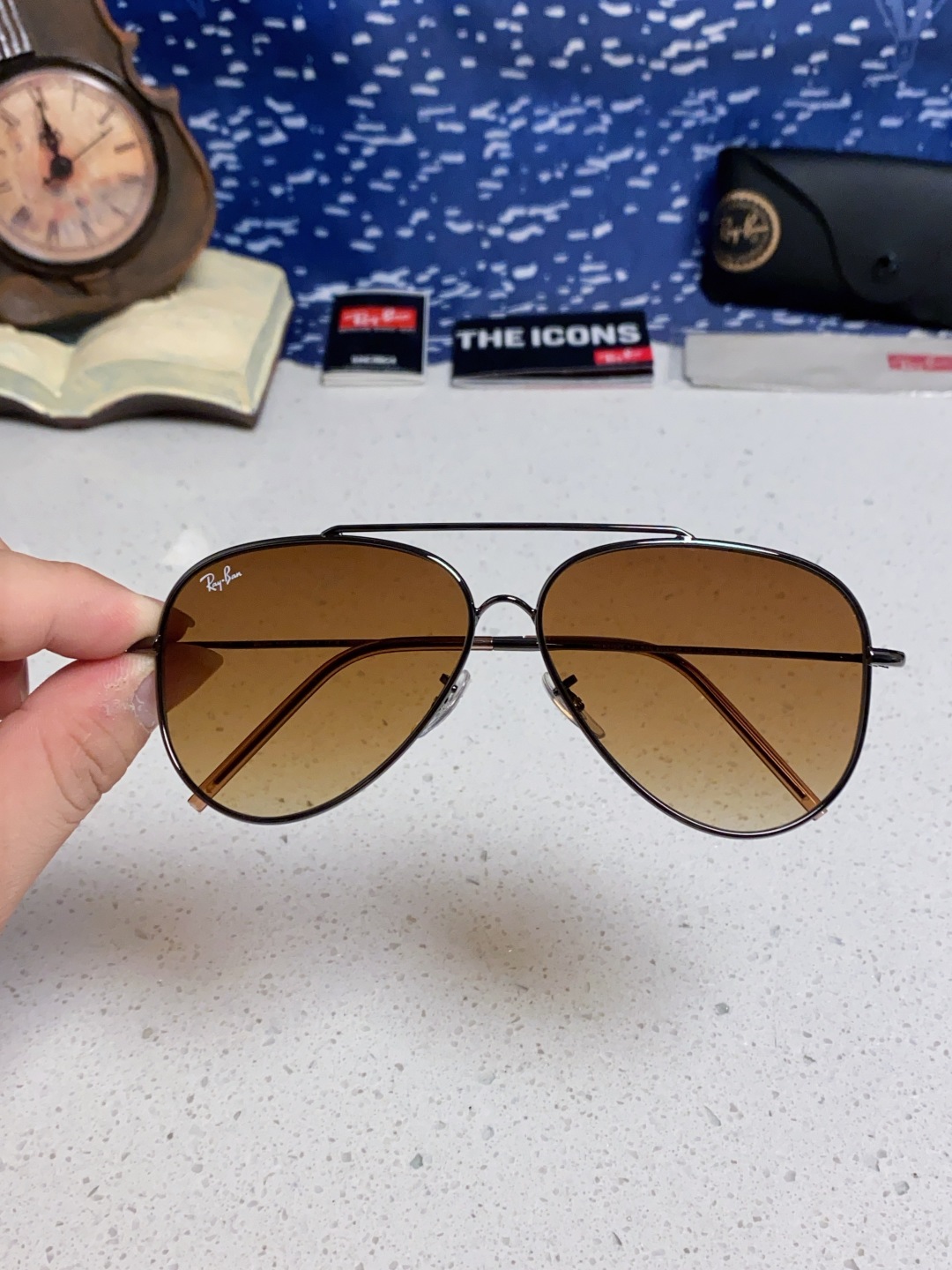 RayBan雷朋 2025成毅同款REVERSE反转系列 凹面镜片 莱尼克拉维茨联名限量版飞行员式墨镜 