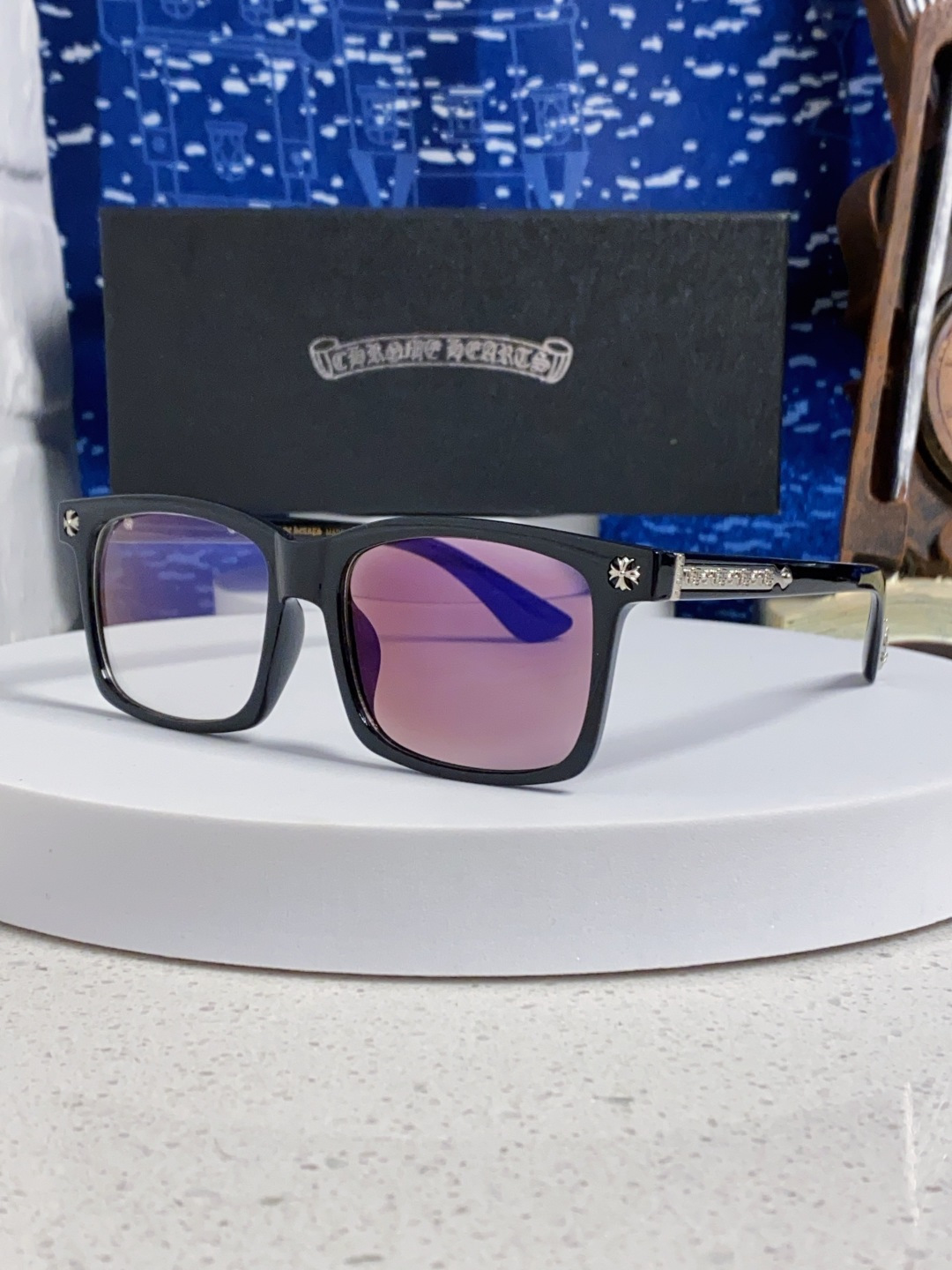  Chrome Hearts克罗心 2025新款欧美境外太阳镜男女方框克家平光镜经典旅游时尚光学眼镜 独