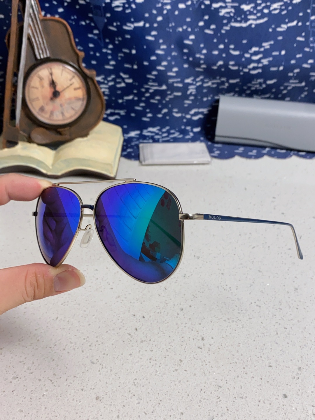 Bolon暴龙 2025新款司机太阳镜男开车专用飞行员式高清偏光蛤蟆镜女时尚眼镜