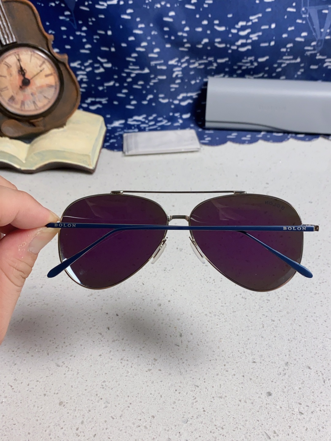 Bolon暴龙 2025新款司机太阳镜男开车专用飞行员式高清偏光蛤蟆镜女时尚眼镜