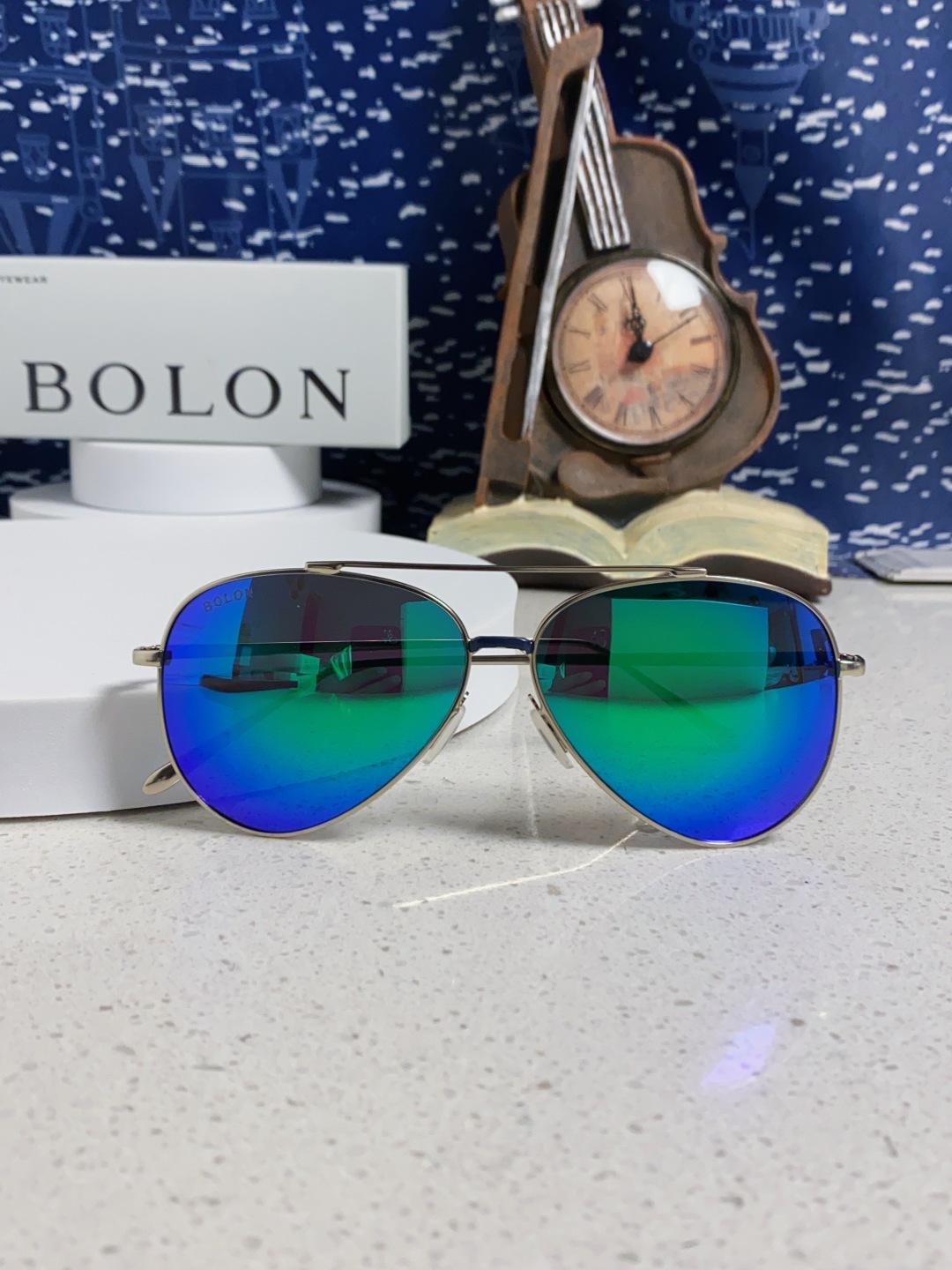 Bolon暴龙 2025新款司机太阳镜男开车专用飞行员式高清偏光蛤蟆镜女时尚眼镜