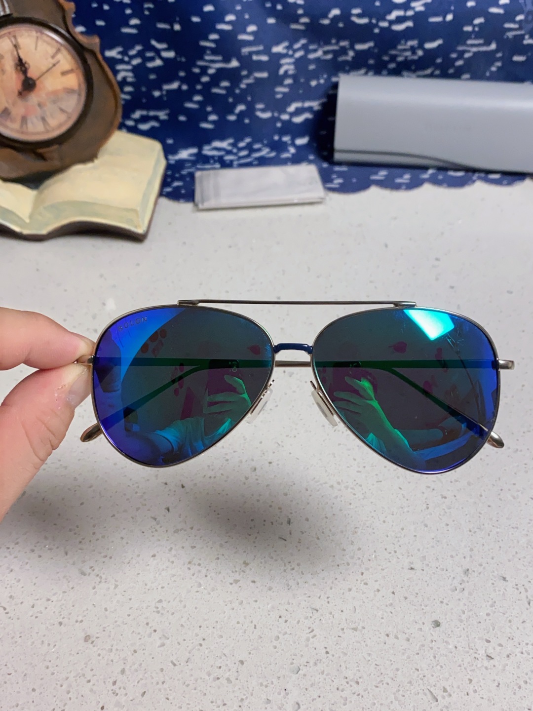 Bolon暴龙 2025新款司机太阳镜男开车专用飞行员式高清偏光蛤蟆镜女时尚眼镜