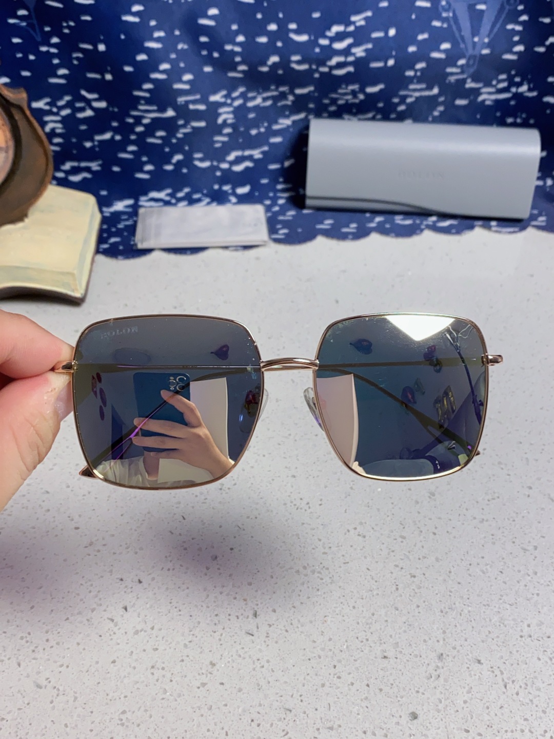 Bolon暴龙 2025新款方形高质感金属框墨镜时尚百搭太阳镜防紫外线开车拍照潮