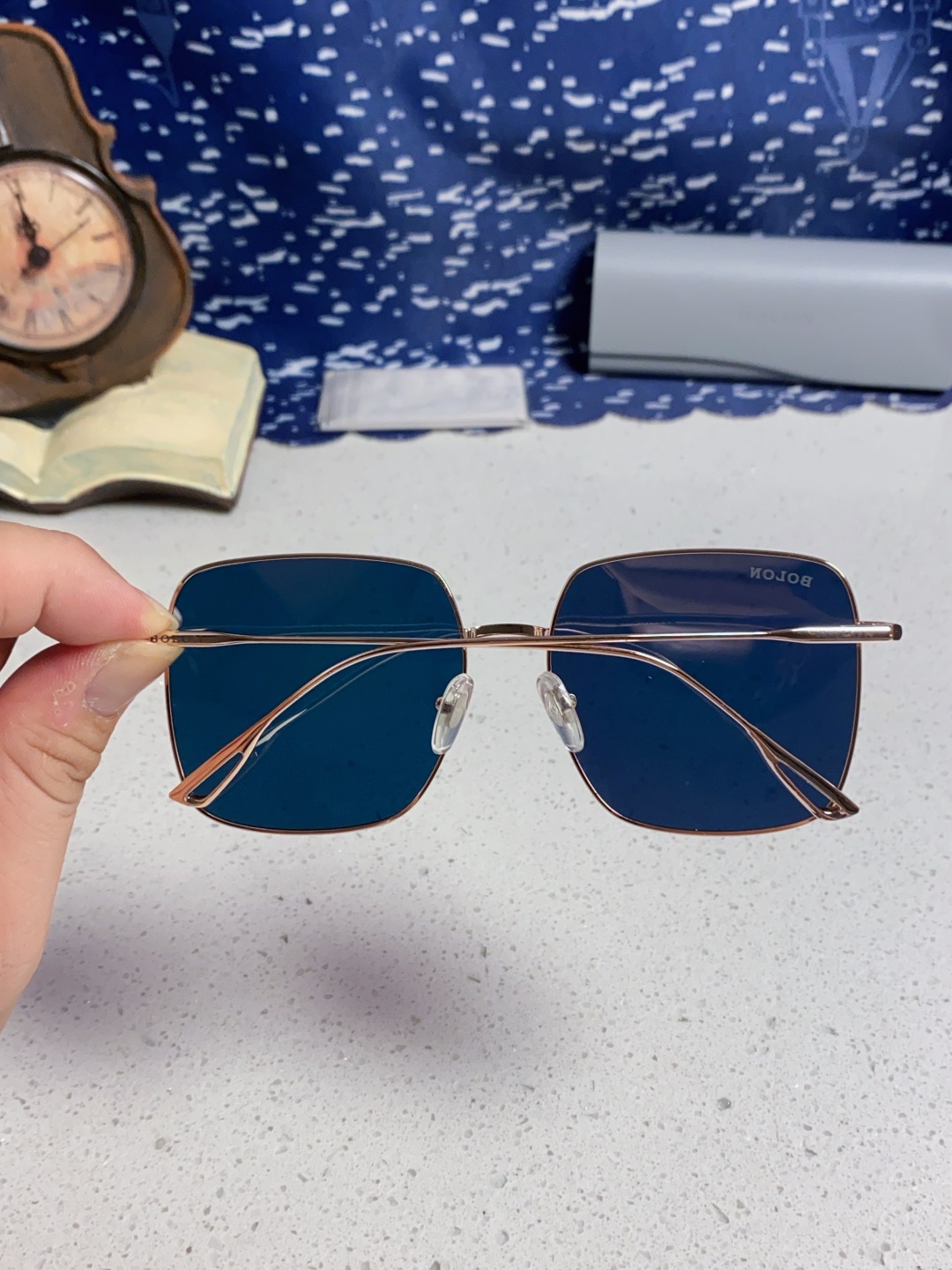 Bolon暴龙 2025新款方形高质感金属框墨镜时尚百搭太阳镜防紫外线开车拍照潮