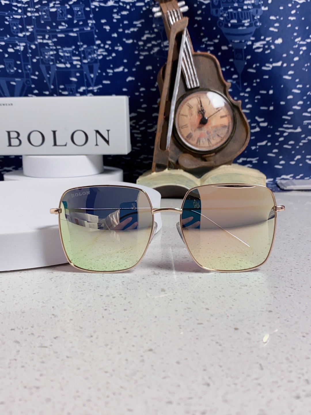 Bolon暴龙 2025新款方形高质感金属框墨镜时尚百搭太阳镜防紫外线开车拍照潮