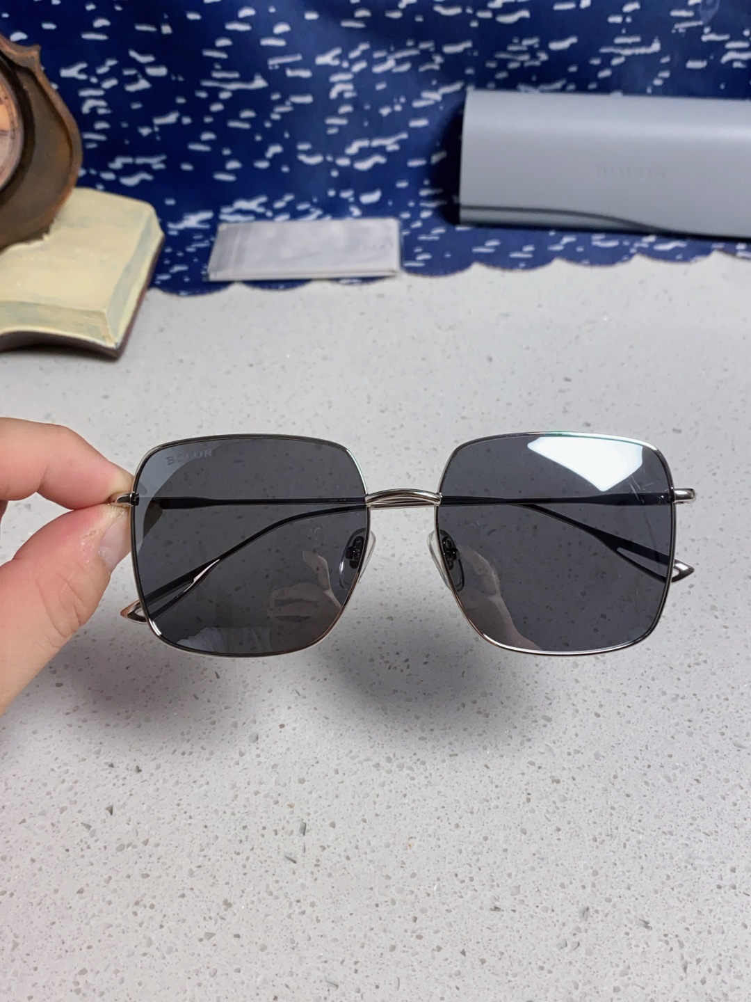 Bolon暴龙 2025新款方形高质感金属框墨镜时尚百搭太阳镜防紫外线开车拍照潮