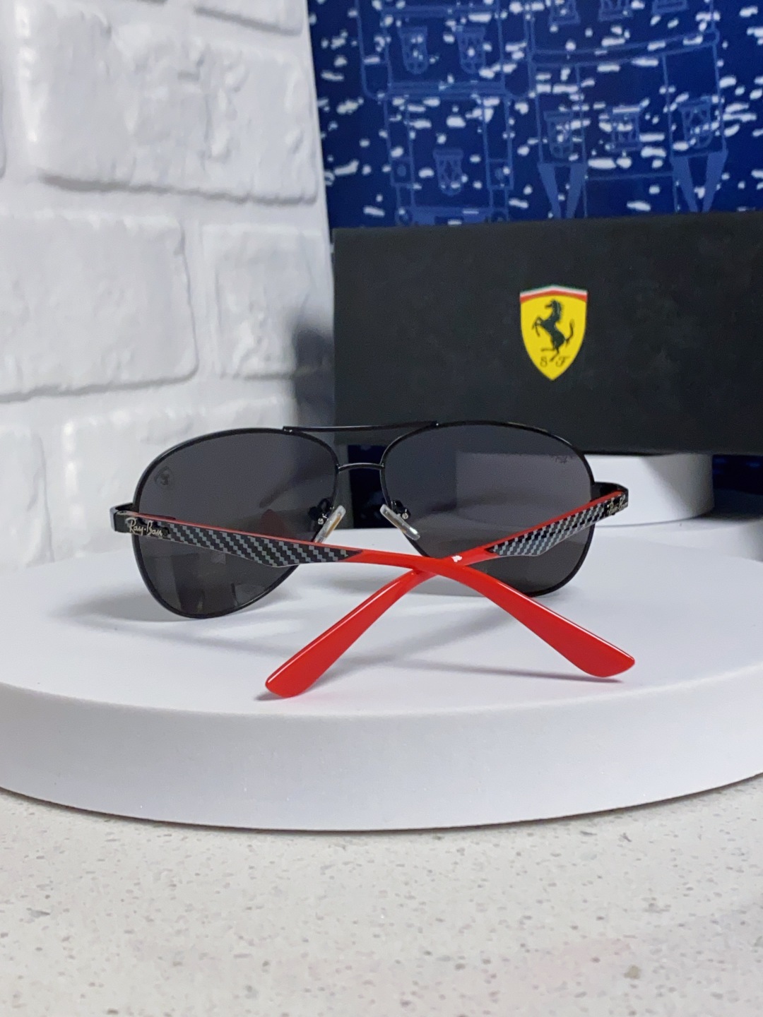 RayBan雷朋 太阳镜法拉利款男女百搭飞行员墨镜 RB8313