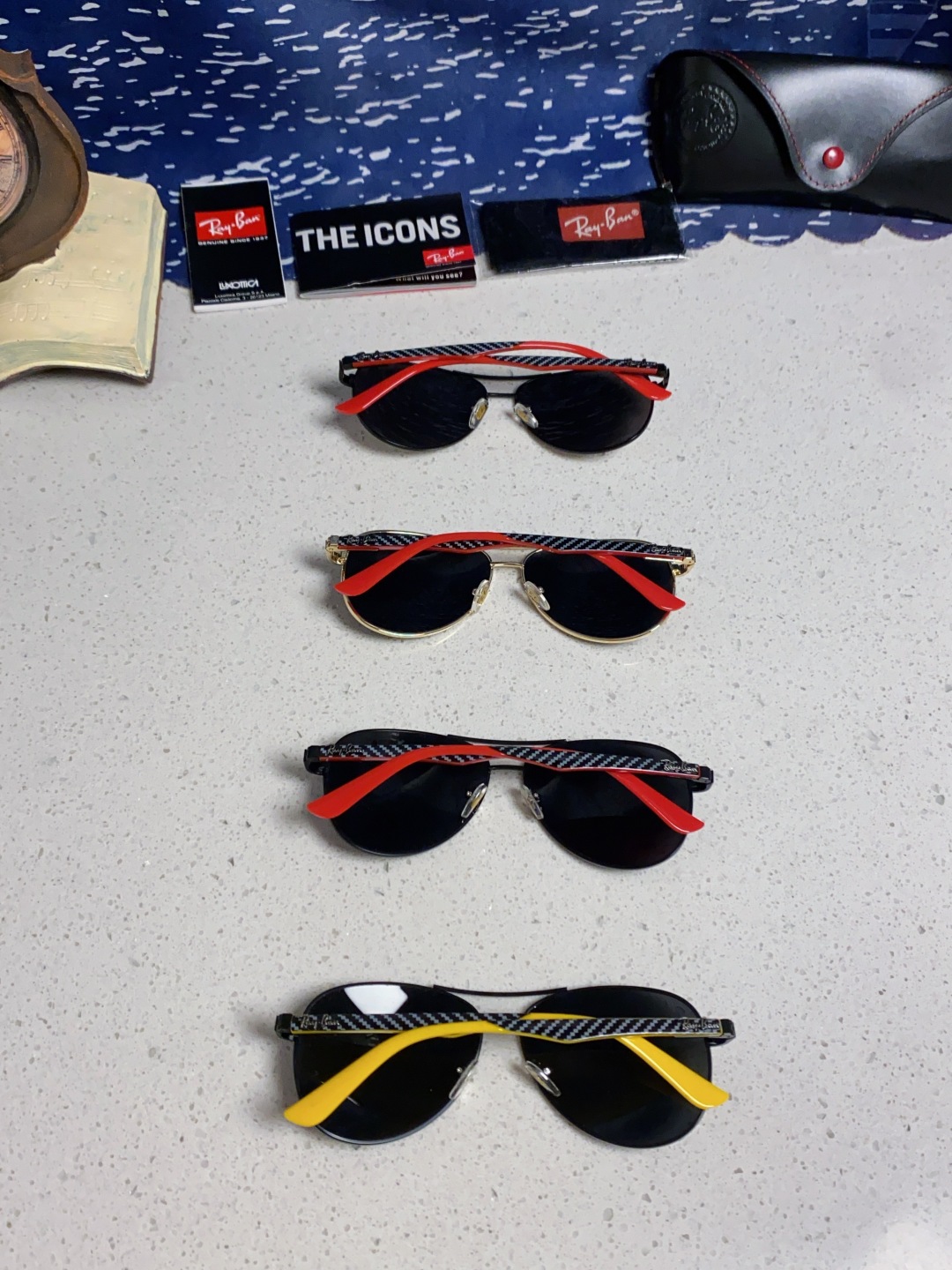 RayBan雷朋 太阳镜法拉利款男女百搭飞行员墨镜 RB8313