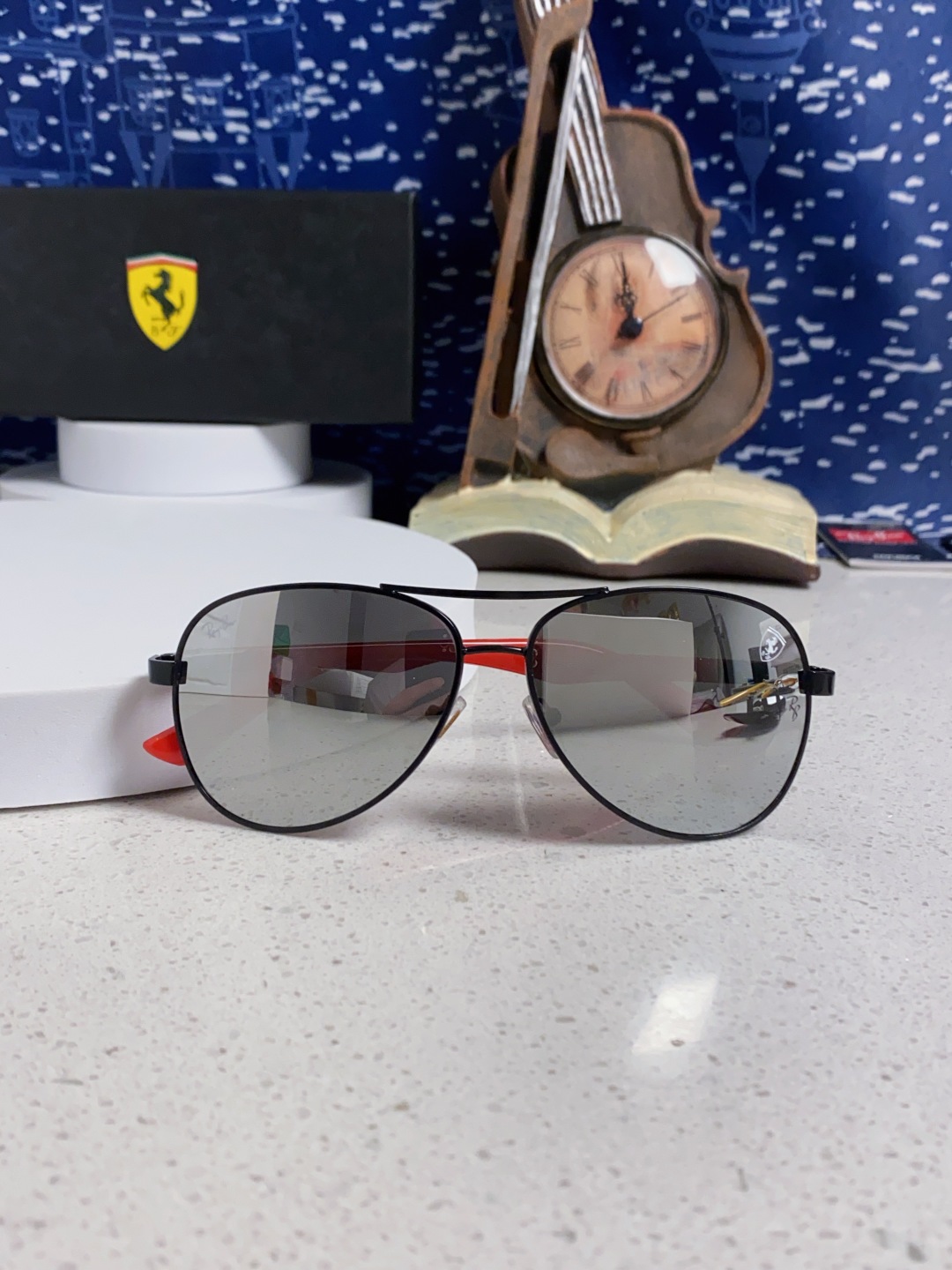 RayBan雷朋 太阳镜法拉利款男女百搭飞行员墨镜 RB8313