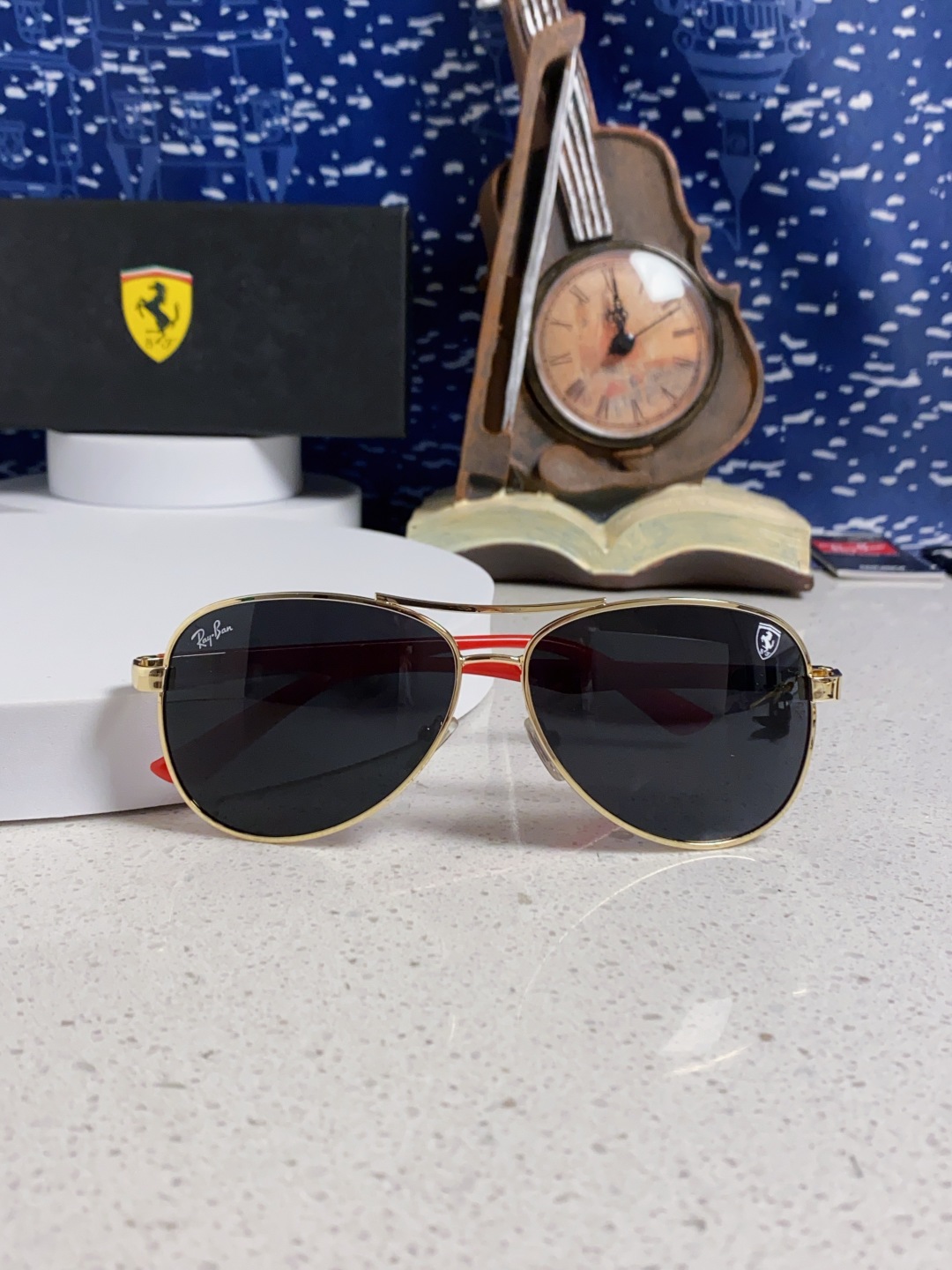 RayBan雷朋 太阳镜法拉利款男女百搭飞行员墨镜 RB8313