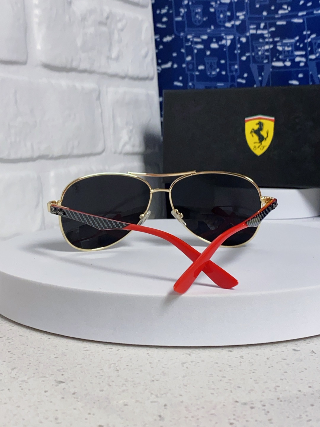 RayBan雷朋 太阳镜法拉利款男女百搭飞行员墨镜 RB8313