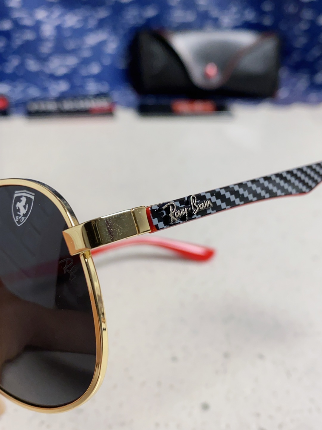 RayBan雷朋 太阳镜法拉利款男女百搭飞行员墨镜 RB8313