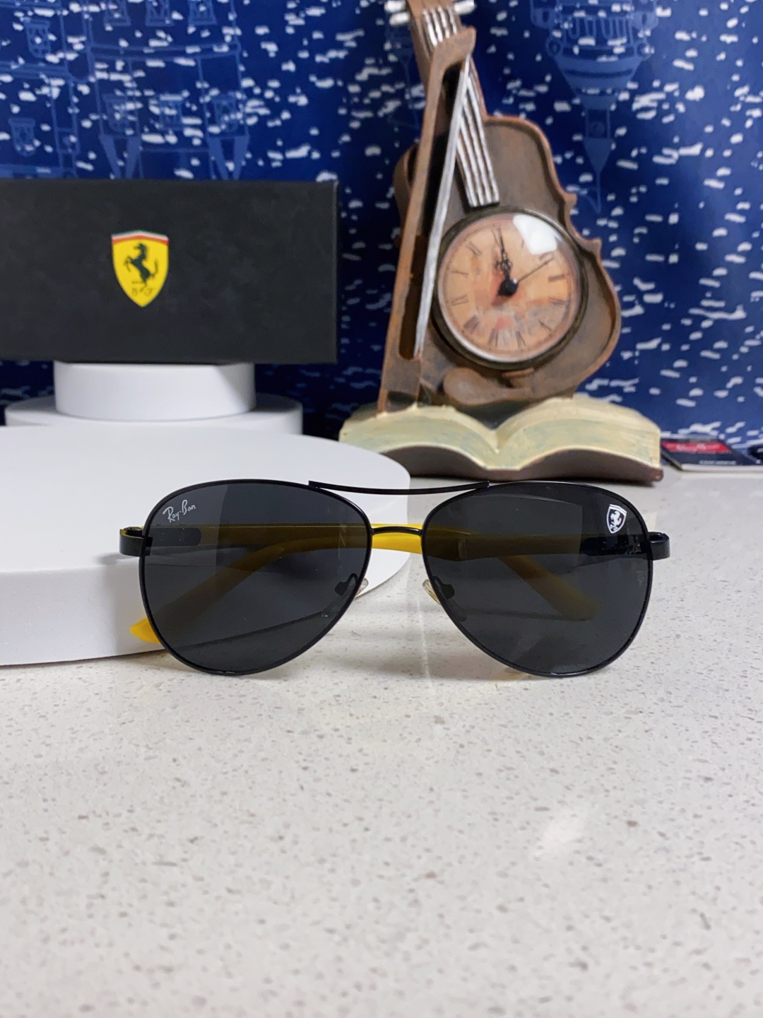 RayBan雷朋 太阳镜法拉利款男女百搭飞行员墨镜 RB8313