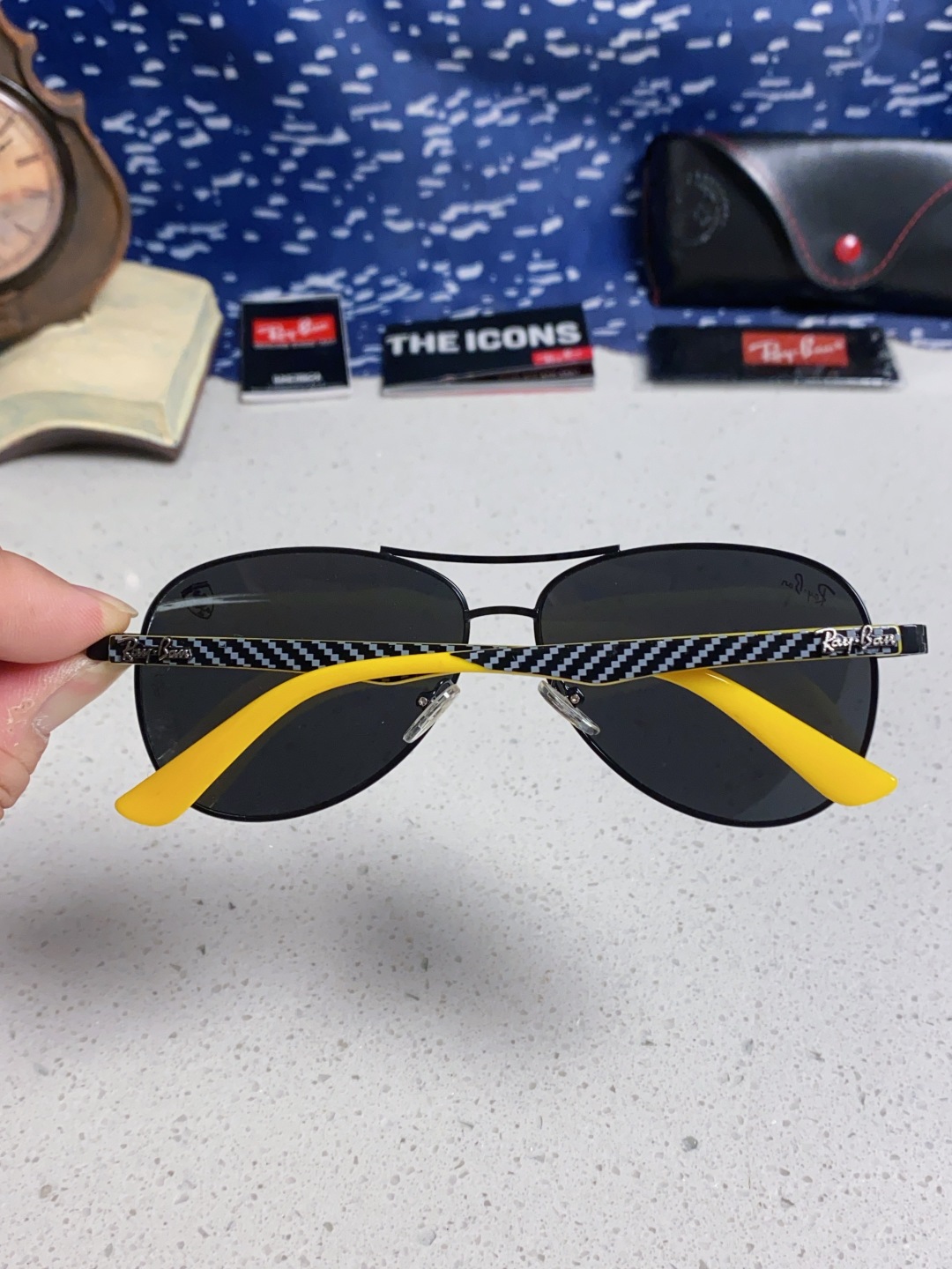 RayBan雷朋 太阳镜法拉利款男女百搭飞行员墨镜 RB8313