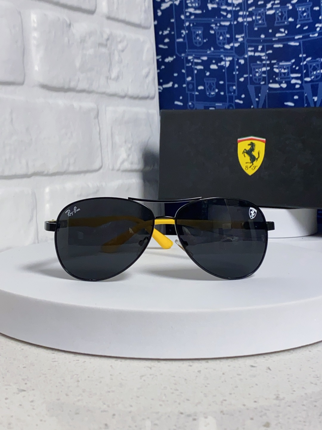 RayBan雷朋 太阳镜法拉利款男女百搭飞行员墨镜 RB8313