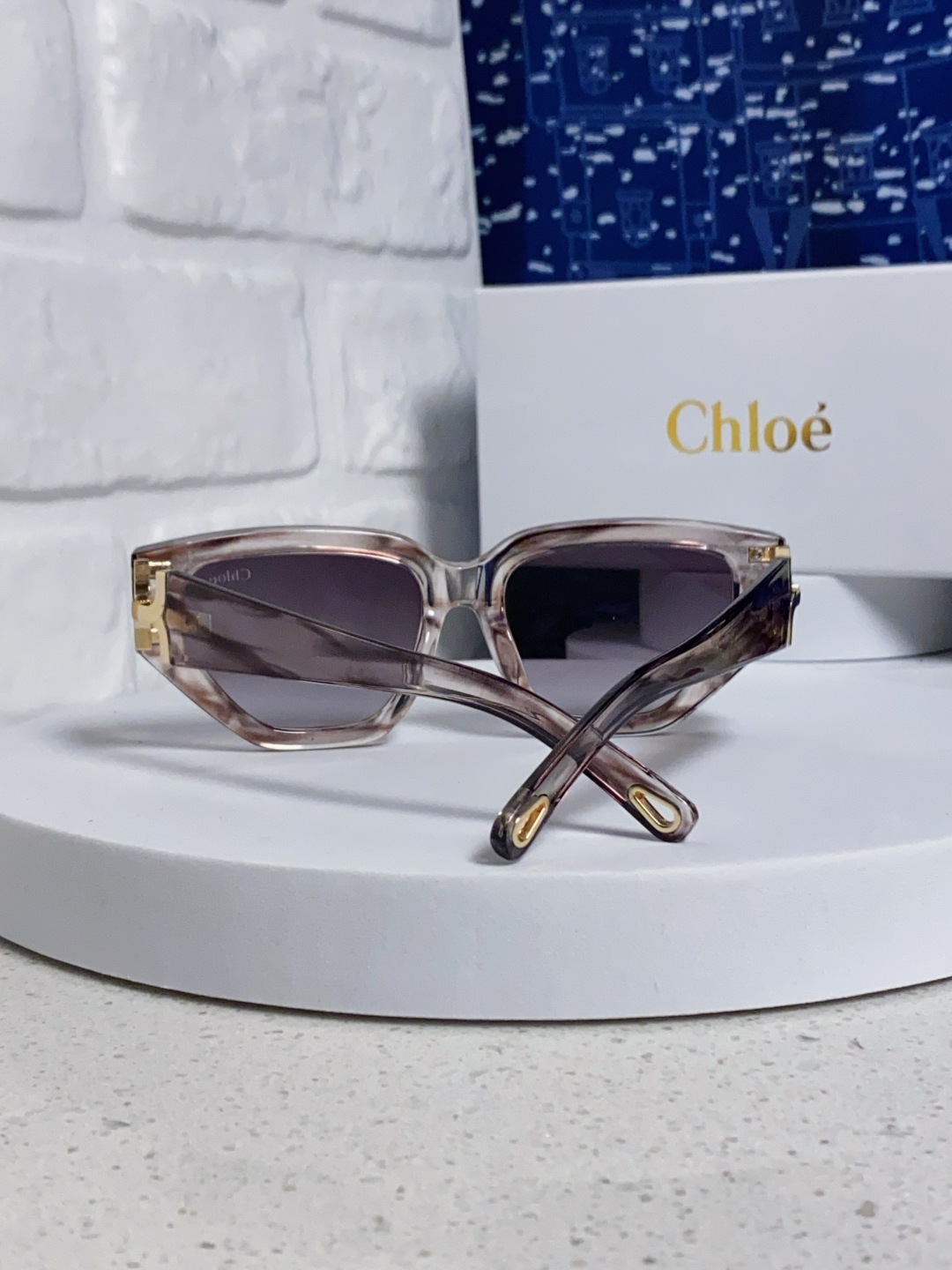 Chloe克洛伊 2025新款春夏新款猫眼形太阳镜女高级感方形大框墨镜男女潮流防紫外线
