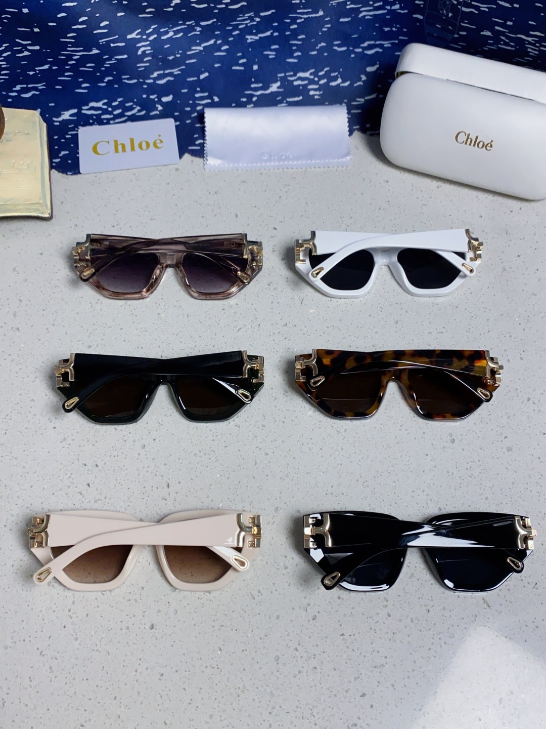 Chloe克洛伊 2025新款春夏新款猫眼形太阳镜女高级感方形大框墨镜男女潮流防紫外线