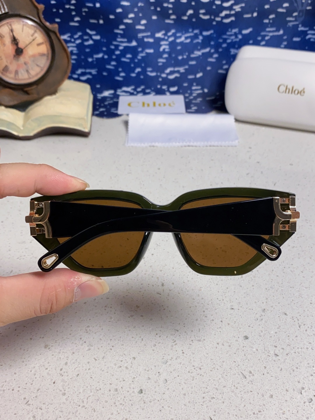 Chloe克洛伊 2025新款春夏新款猫眼形太阳镜女高级感方形大框墨镜男女潮流防紫外线