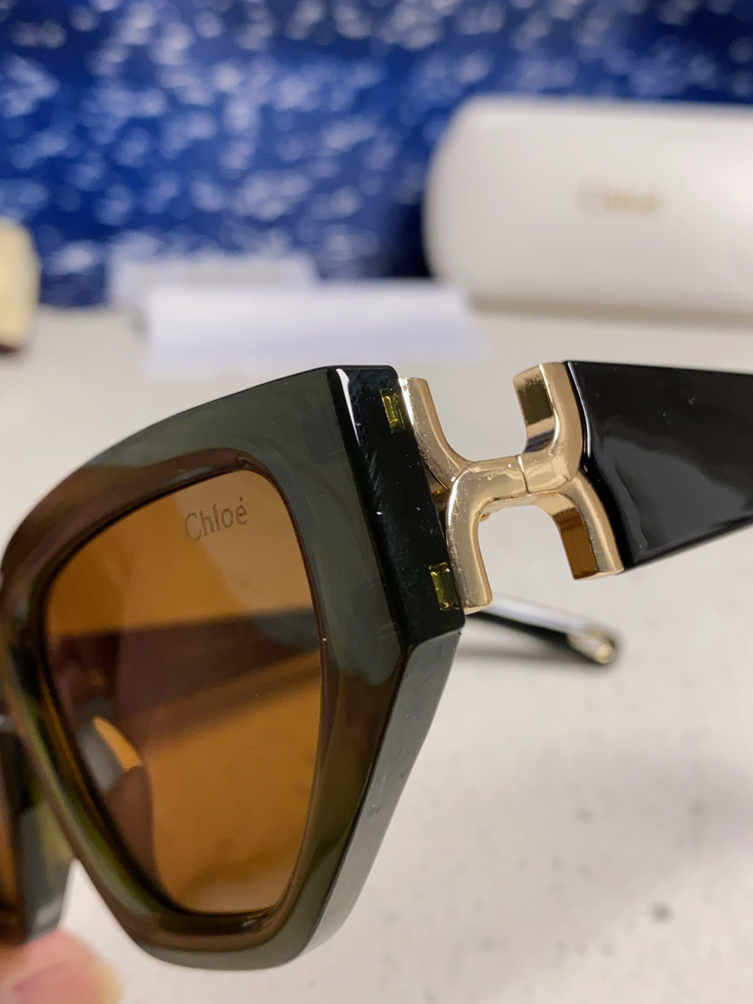 Chloe克洛伊 2025新款春夏新款猫眼形太阳镜女高级感方形大框墨镜男女潮流防紫外线