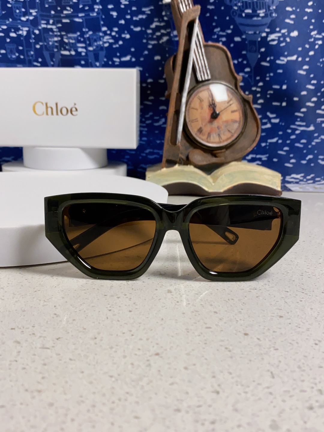 Chloe克洛伊 2025新款春夏新款猫眼形太阳镜女高级感方形大框墨镜男女潮流防紫外线