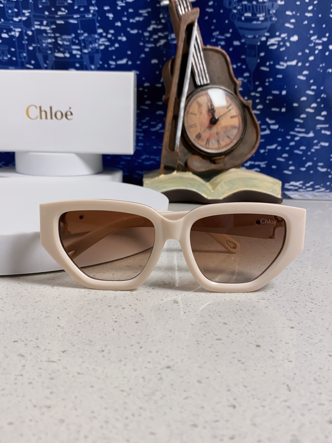 Chloe克洛伊 2025新款春夏新款猫眼形太阳镜女高级感方形大框墨镜男女潮流防紫外线