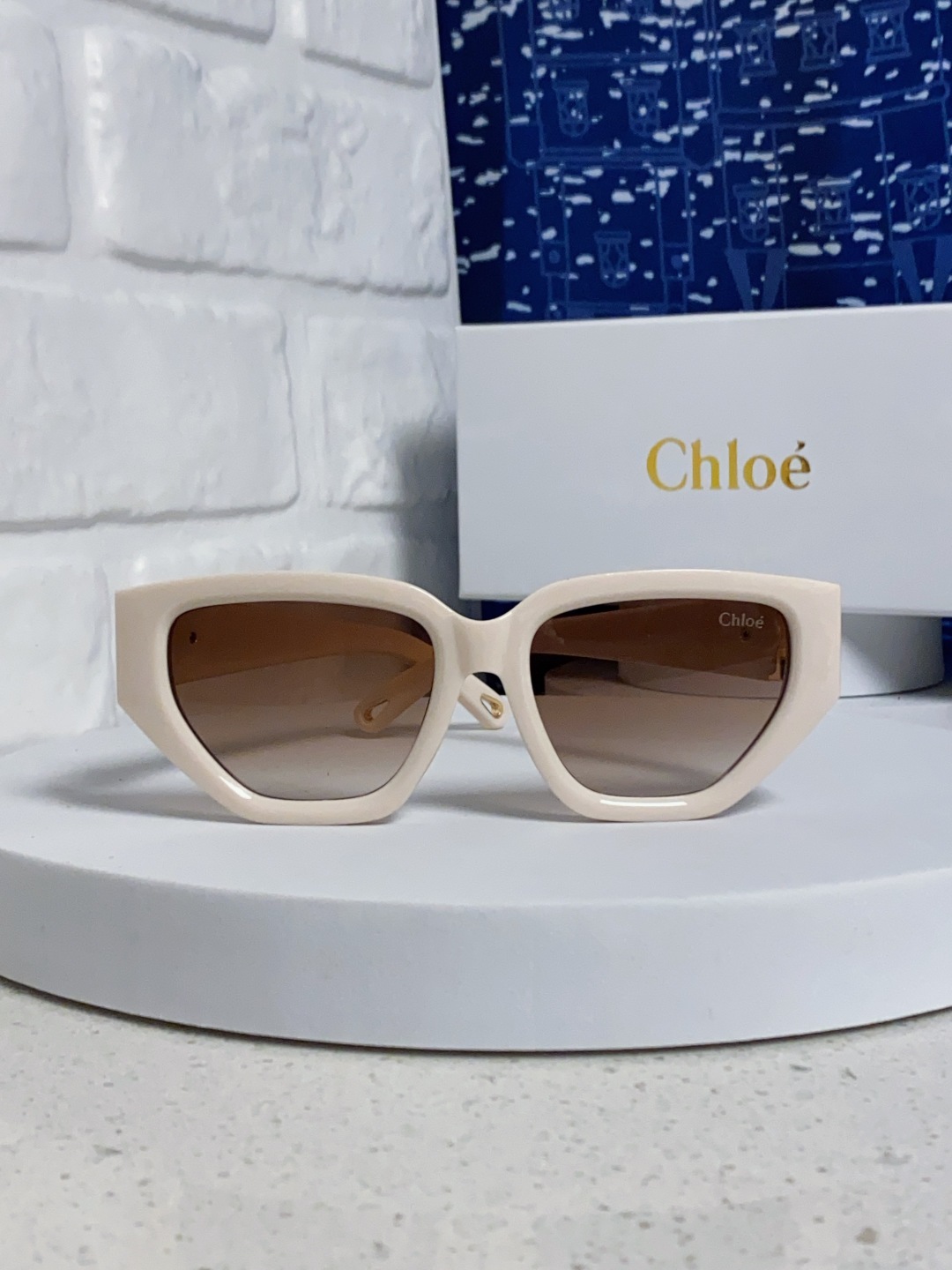 Chloe克洛伊 2025新款春夏新款猫眼形太阳镜女高级感方形大框墨镜男女潮流防紫外线