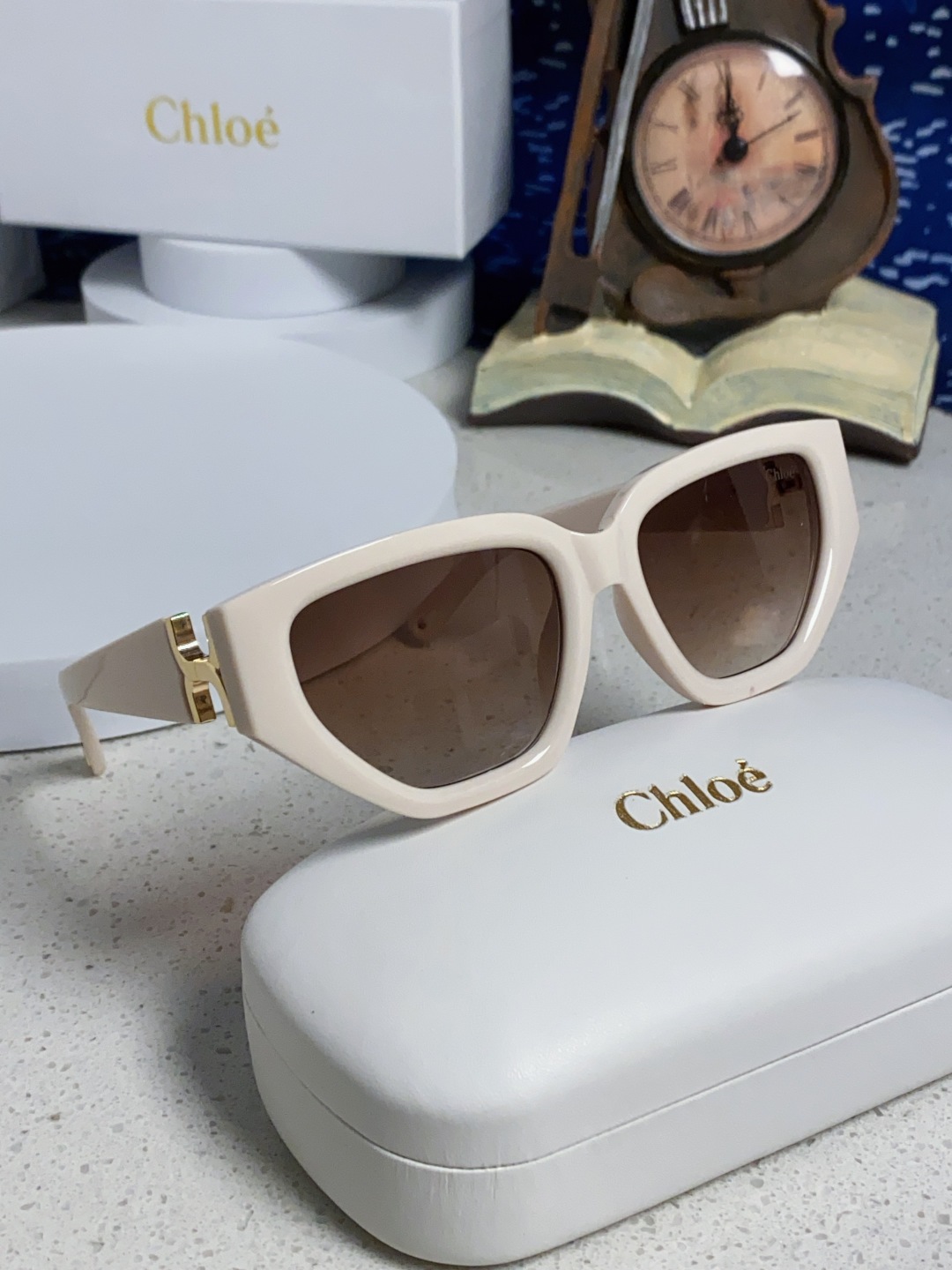 Chloe克洛伊 2025新款春夏新款猫眼形太阳镜女高级感方形大框墨镜男女潮流防紫外线