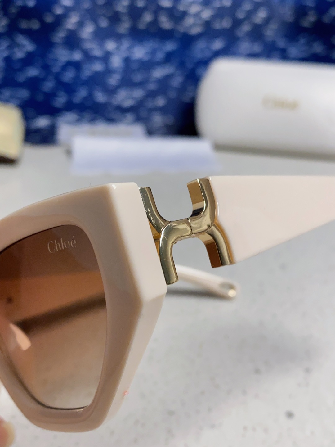 Chloe克洛伊 2025新款春夏新款猫眼形太阳镜女高级感方形大框墨镜男女潮流防紫外线