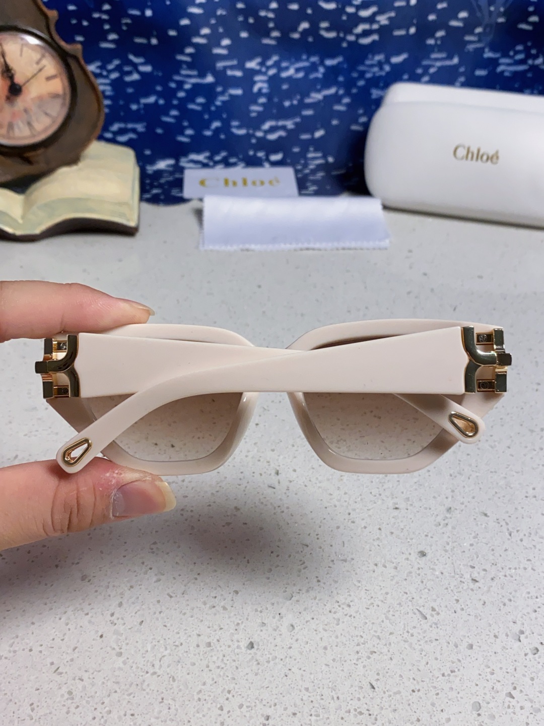 Chloe克洛伊 2025新款春夏新款猫眼形太阳镜女高级感方形大框墨镜男女潮流防紫外线