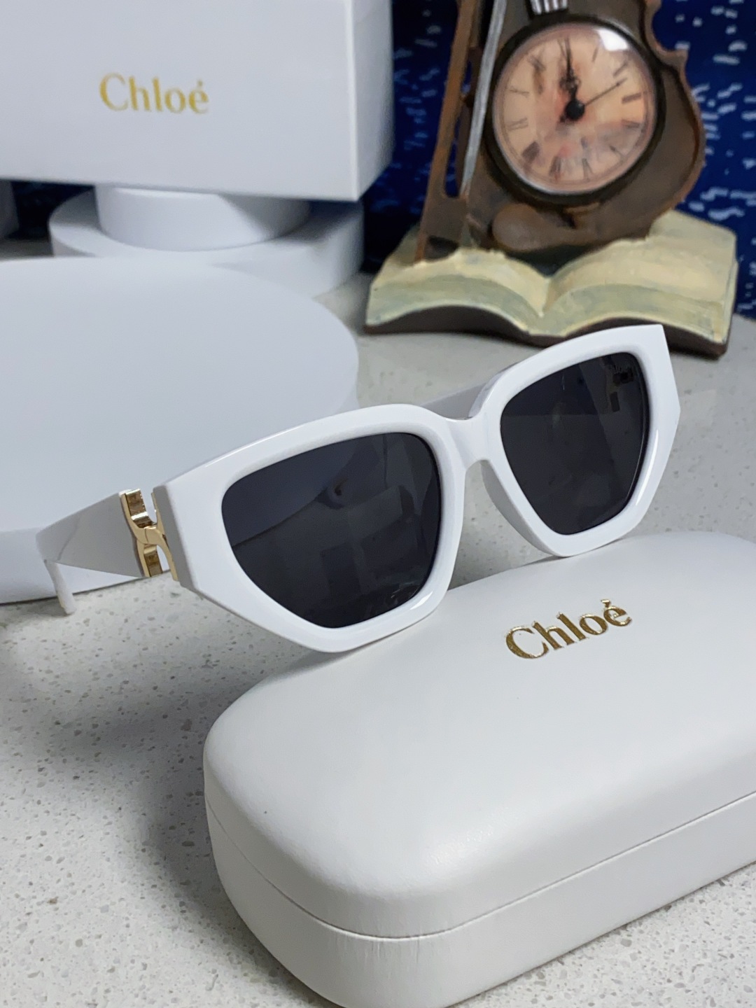 Chloe克洛伊 2025新款春夏新款猫眼形太阳镜女高级感方形大框墨镜男女潮流防紫外线