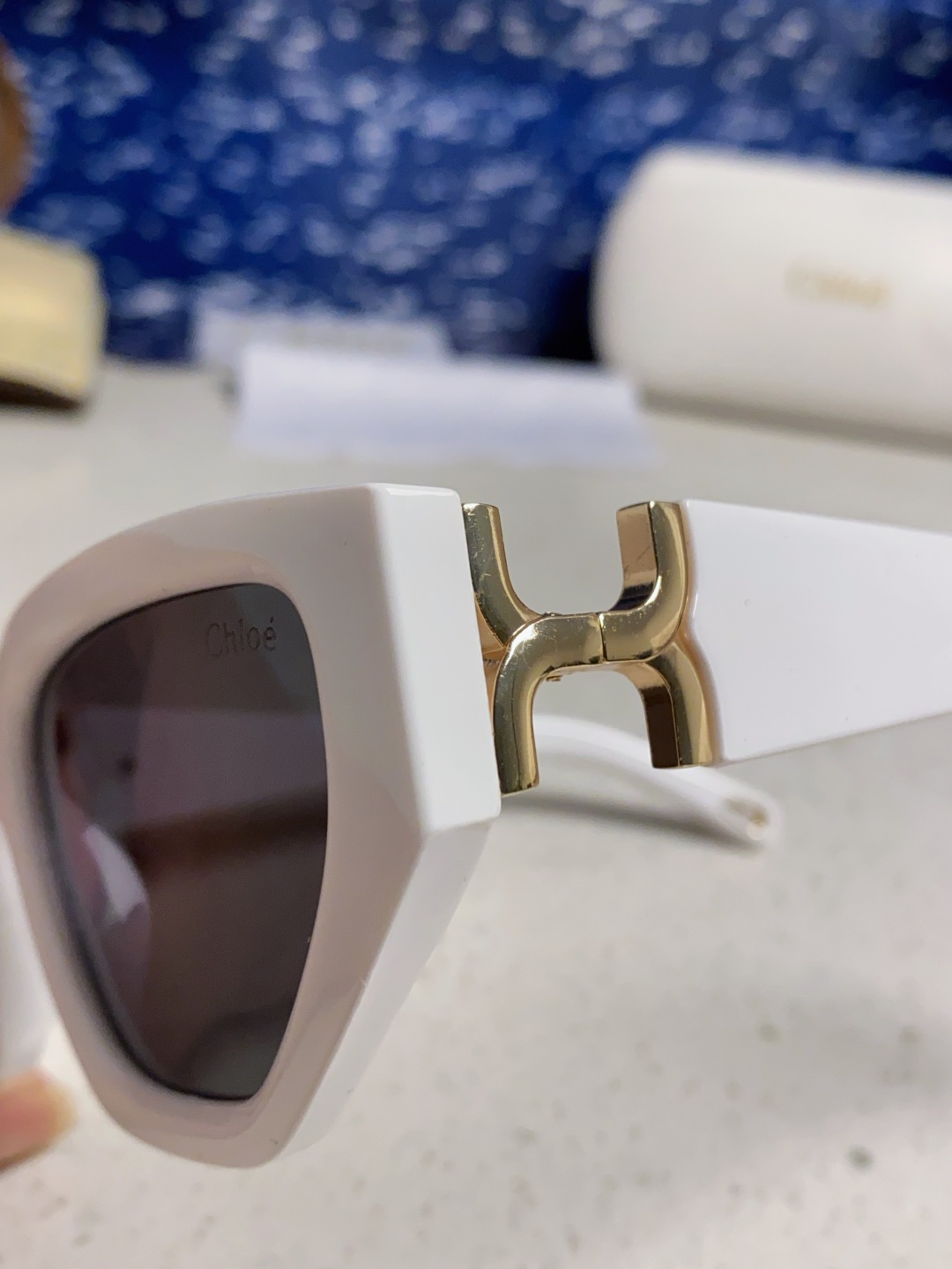 Chloe克洛伊 2025新款春夏新款猫眼形太阳镜女高级感方形大框墨镜男女潮流防紫外线