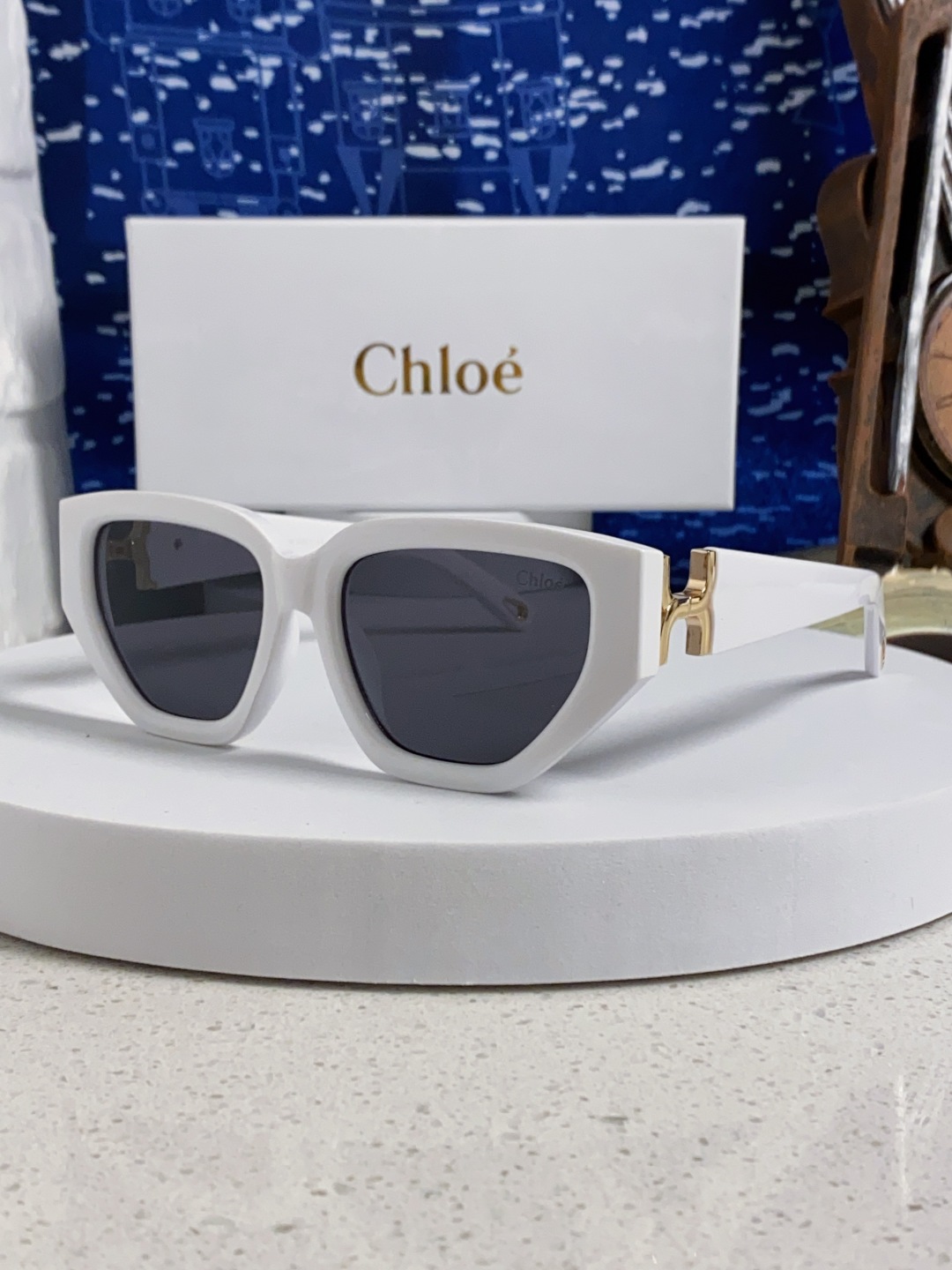 Chloe克洛伊 2025新款春夏新款猫眼形太阳镜女高级感方形大框墨镜男女潮流防紫外线