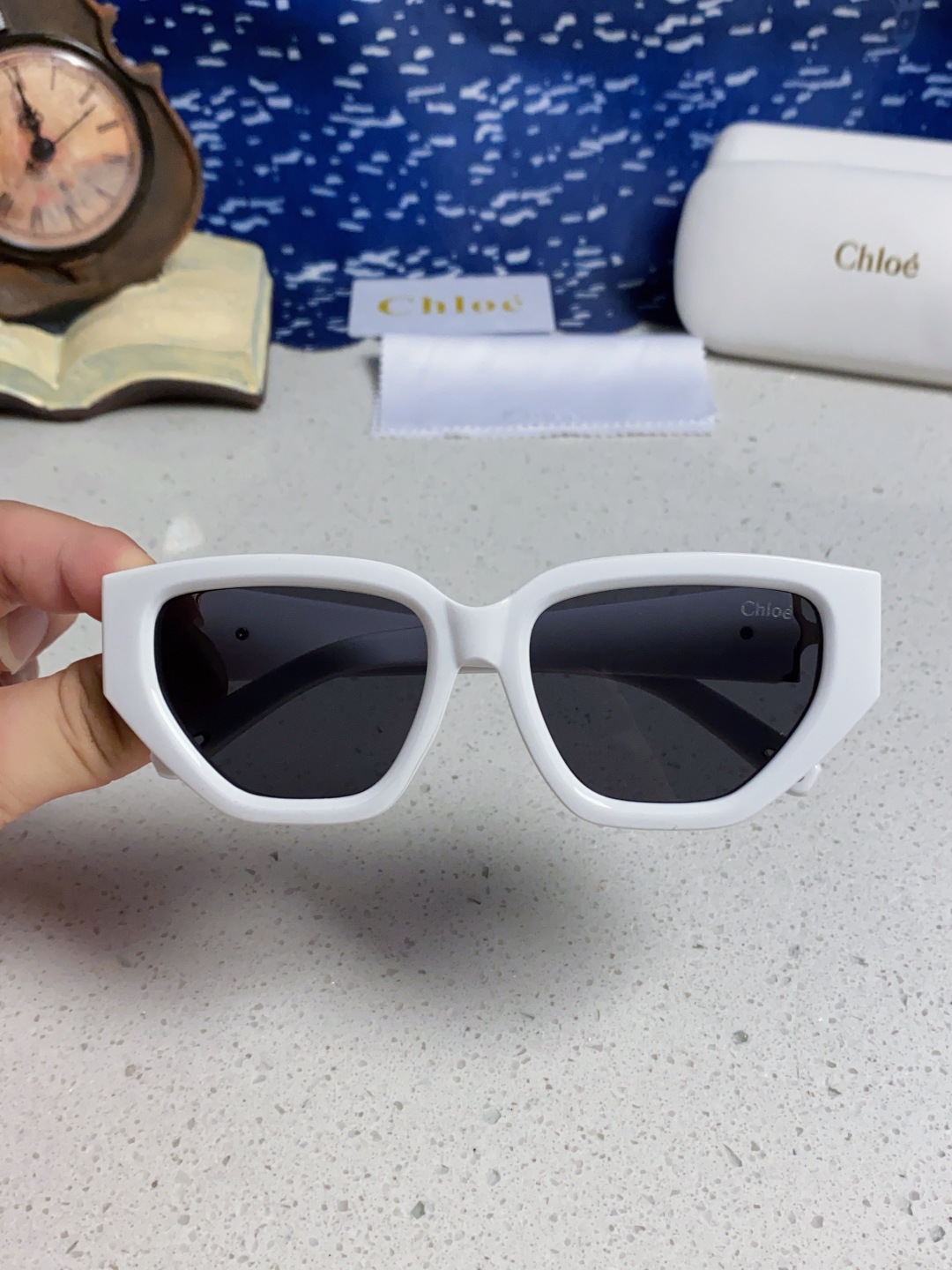 Chloe克洛伊 2025新款春夏新款猫眼形太阳镜女高级感方形大框墨镜男女潮流防紫外线