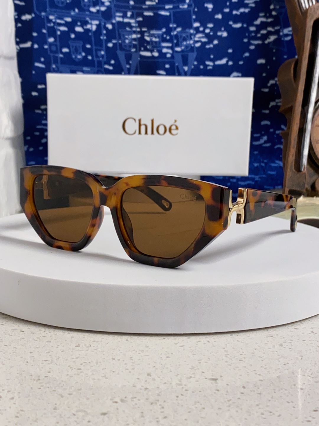Chloe克洛伊 2025新款春夏新款猫眼形太阳镜女高级感方形大框墨镜男女潮流防紫外线