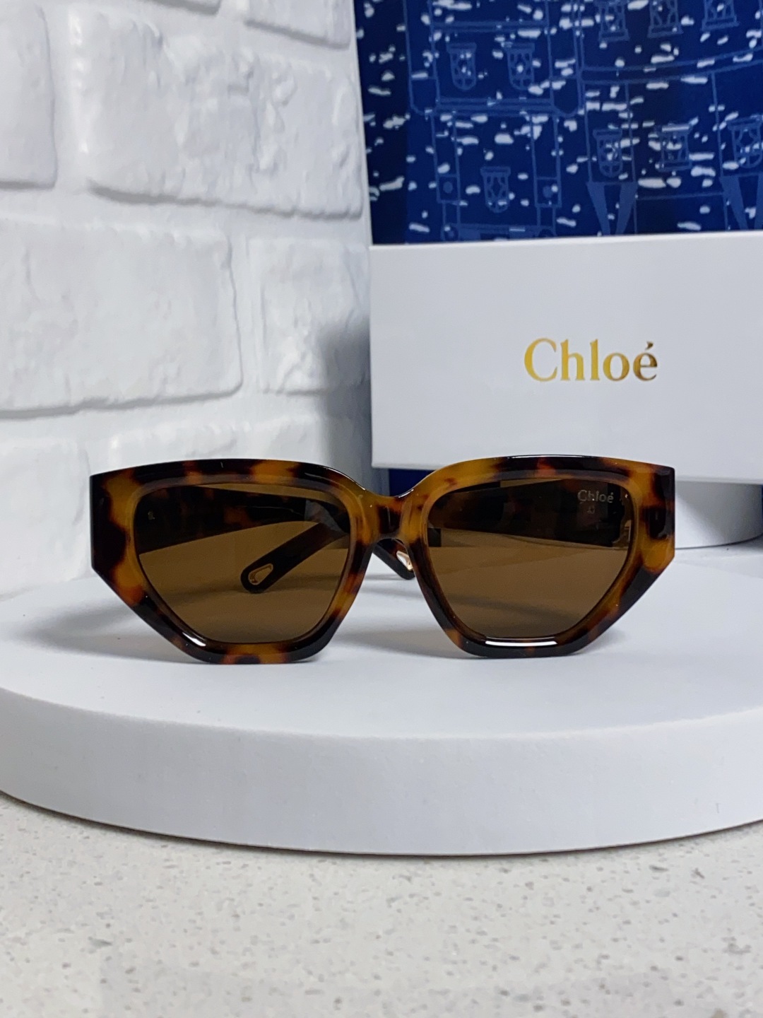 Chloe克洛伊 2025新款春夏新款猫眼形太阳镜女高级感方形大框墨镜男女潮流防紫外线